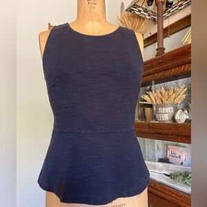 J. Crew knit peplum top with full back zip